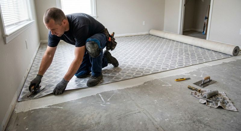 Sheet Linoleum Installation in East Hampton, CT